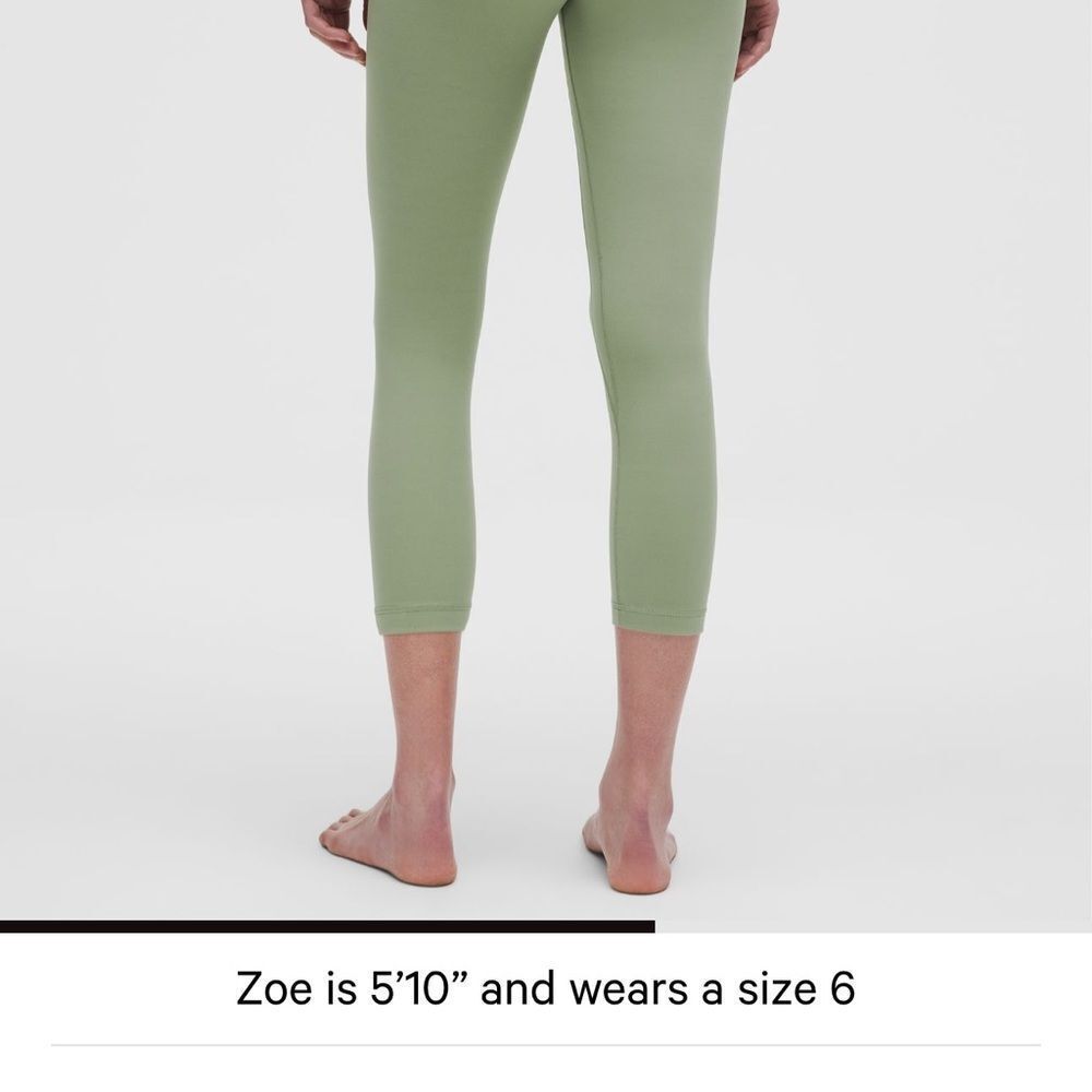 Lululemon new Green Cropped Leggings size 4
